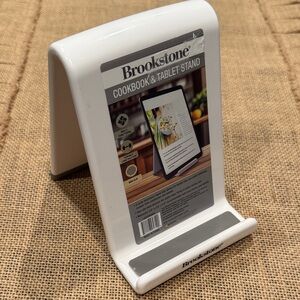 Brookstone White/Gray Cookbook and Tablet Holder